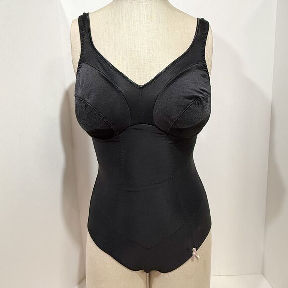 SlimLOOK by Smartsize Shaping Bodysuit 36B Black Vintage Control Body Shaper - Picture 1 of 16
